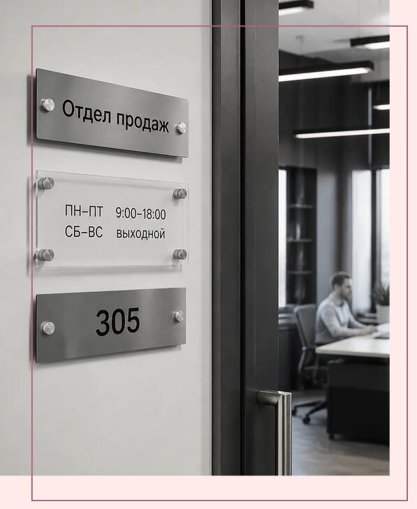 Офисные таблички на дверь в Бугуруслане по цене от 4993 р. | Аванза-Бгр